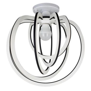 Imagem de Luminária Plafon E27 Led Design Moderno Madeira Mdf Circulo - Caroá