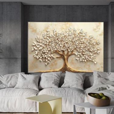 Imagem de Quadro decorativo árvore da vida folhas delicadas - MeMoldura, Moldura