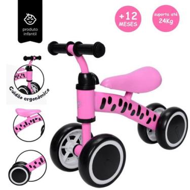 Imagem de Bicicleta De Equilíbrio Treino Andador Infantil Bike Rosa - Zippy Toys
