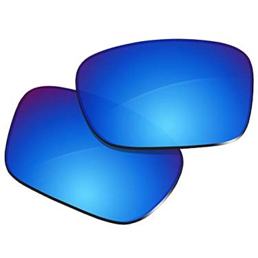 Imagem de Glintbay Lentes de óculos de sol de substituição 100% precisas para Oakley Frogskins Range OO9284 - Espelhado azul gelo polarizado