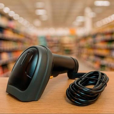 Imagem de Leitor Código Usb Portátil Com Fio Ideal Para Caixa E Estoque - RELET