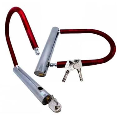 Imagem de Cadeado U-lock Reforçado Chave Tetra Bike Moto Antifurto (Vermelho)