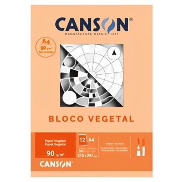 Imagem de Bloco Papel Vegetal Cason A4 90g C/ 50 Folhas Desenho - CANSON