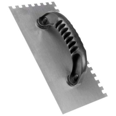 Imagem de Desempenadeira Aço Dentada 12x26cm para Aplicação de Argamassa - DTOOL