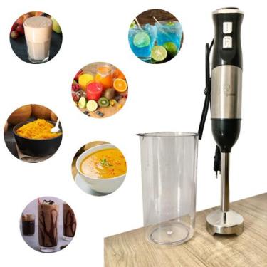 Imagem de Mixer de Alimentos Inox Processador de Alimentos Potente 1000w 110V + 