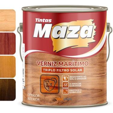 Imagem de Verniz Marítimo Para Madeira Maza 3,6 Litros Todas as Cores Proteção U