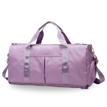 Imagem de Bolsa De Academia Impermeável Alça Transversal Unissex Mala Com Divisórias Espaçosa Fitness Leve e Resistente Capacidade 30 Litros PREMIUM DUPIN (LILAS)