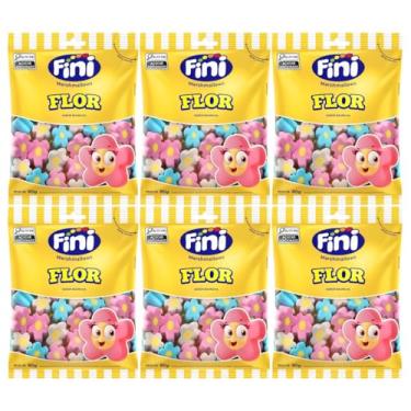 Imagem de 6 Pacotes Marshmallow Flor Fini 80g