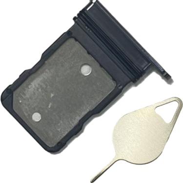 Imagem de SECRETIGER Suporte de bandeja de cartão SIM com pino de substituição para Google Pixel Fold G9FPL Acesso fácil ao cartão SIM - Obsidiana