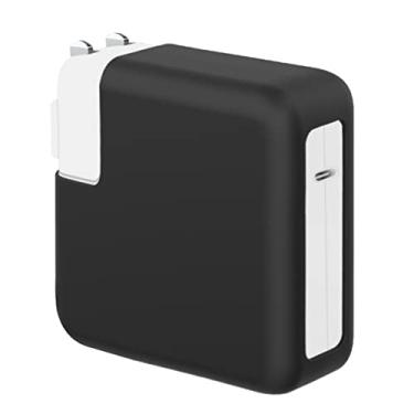 Imagem de LCMOCICO Capa Protetora De Silicone Macio 67 W Para Carregador Macbook Pro 14" 2024-2021 M3 A2918 A2992 M2 A2779 M1 A2442, Adaptador Energia Mac 13 2016-2022 A2338 A2289 A2251 61 W, Preta