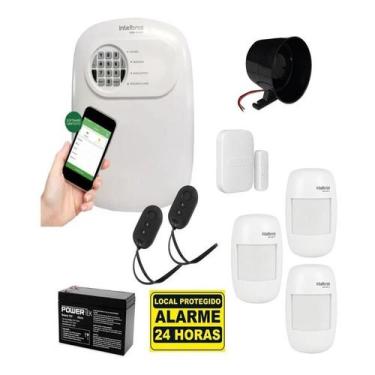 Imagem de Kit Alarme Intelbras ANM 24 NET App + 3 IVP + 1 Sensor Abertura + Sire