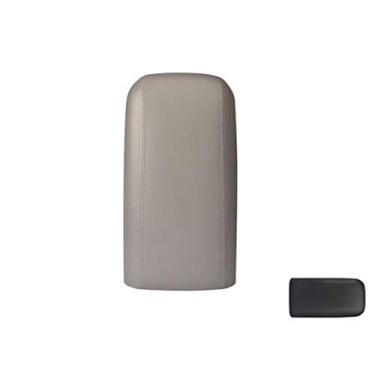 Imagem de VeCarTech Kit de tampa de apoio de braço com tampa de console central com para-choques de trava de dobradiça adequado para Chevrolet Trailblazer GMC Envoy, Buick Rainer Isuzu Ascender SAAB Oldsmobile Bravada 25998847 25998844 25998838 - Cinza