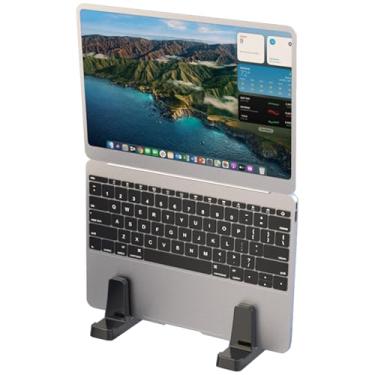Imagem de Shuomeng Suporte vertical para laptop, suporte portátil para laptop, suporte de plástico ABS, suporte vertical para laptop, dissipação de calor, compatível com todos os MacBook Pro Air, Mac, HP, Dell