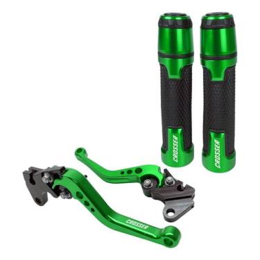Imagem de Kit Manete E Manopla Moto Ybr Factor 125 Lona - Stark Race, Verde