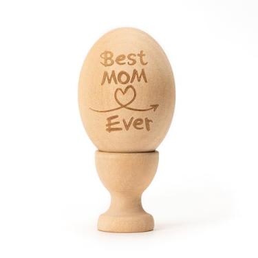 Imagem de RUSATEN Ovo de Páscoa de madeira para mãe, presente de aniversário de filha, filho, filhos, marido