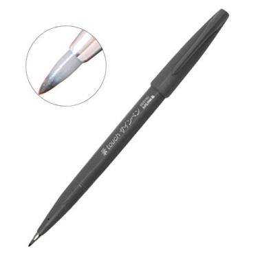 Imagem de Caneta Pincel Brush Sign Pentel Lettering Desenho Caligrafia, Cinza