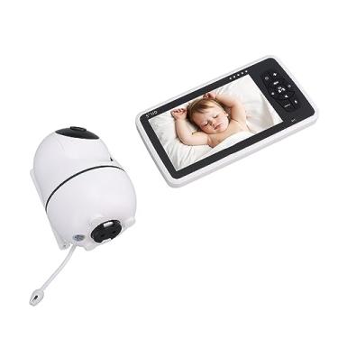 Imagem de Monitor de bebê Com Vídeo HD de 5 Polegadas, Tempo de Exibição Em Tempo Real SM50 Monitor de bebê Intercomunicador Bidirecional Cobertura Completa para Casa (Plugue dos EUA)