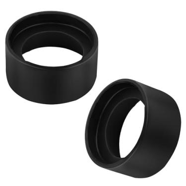 Imagem de 2 peças de óculos oculares industriais, cobertura binocular de borracha, protetores de olhos, capa protetora, óculos de olhos, acessórios de substituição para microscópios estéreo de ângulo plano de