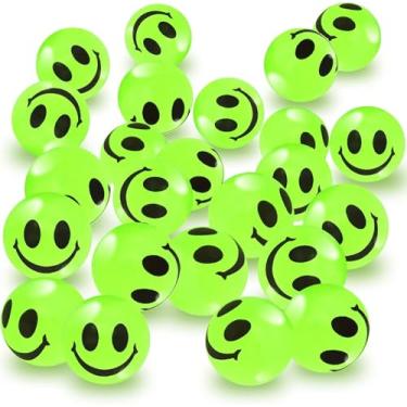 Imagem de ArtCreativity Bolas que balançam com o rosto sorridente que brilham no escuro – Pacote a granel de 36, bolas de salto alto de 2,5 cm para crianças, lembrancinhas de festa brilhantes e enchimentos de bolsas para meninos e meninas