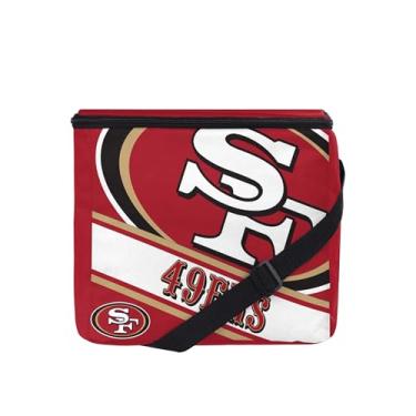 Imagem de Cooler San Francisco 49ers com logotipo grande listrado, pacote com 12