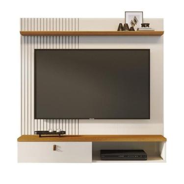 Imagem de Bancada Suspensa íris Para 55 Polegadas Com Portas - Madetec Cinamomo Off White