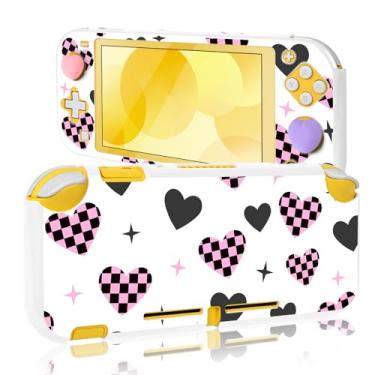 Imagem de DLseego Capa protetora para Switch Lite Console 2019, Lovely Love, antiderrapante, com absorção de choque, capa rígida de policarbonato com 2 peças de tampas de aperto de polegar para controles Joycon