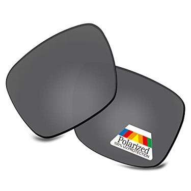 Imagem de Bwake Lentes de reposição para óculos de sol Oakley Fuel Cell OO9096 - Preto escuro polarizado - 100% perfeitamente ajustado | Fácil de instalar | Antiarranhões