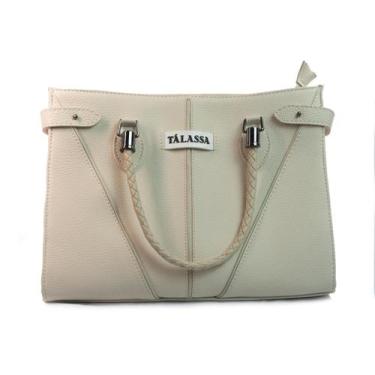 Imagem de Bolsa Feminina Grande com Divisórias Tote Talassa Tressê Transversal M