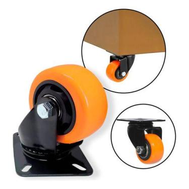 Imagem de Kit 4 Rodízio Giratório Reforçado 40mm Para Móveis E Carrinhos - Yesni