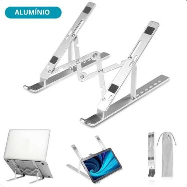 Imagem de Suporte Ergonômico Dobrável Para Notebook Aluminio - ROMI