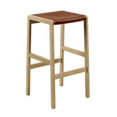 Imagem de Banqueta Alta Tramontina Potenza Marrom 75 cm Madeira Tauari Natural