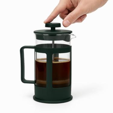 Imagem de Cafeteira Francesa Prensa de Café 350ml em Vidro Borossilicato e Plástico Premium Design Moderno, Resistente e Fácil de Usar Cor Preta, Ideal para Café Gourmet e Chá