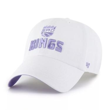 Imagem de 47 Boné feminino Sacramento Kings Luminence Cheer White Clean Up - NBA ajustável ajuste relaxado boné feminino beisebol pai