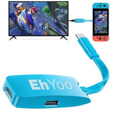Imagem de Adaptador USB tipo C para HDMI eHyoo Portable para Nintendo Switch