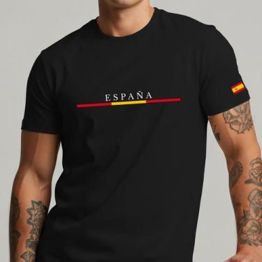 Imagem de Camisa Espanha 100% Algodão - NoBrand, Preto, 8