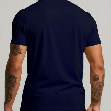 Imagem de Camisa Masculina Listra Chile Minimalista Casual Algodão - NoBrand, Az