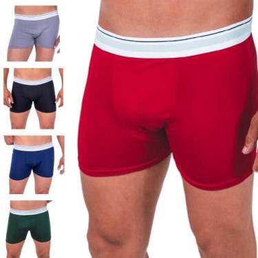 Imagem de Kit de 10 Cueca Boxer algodão - belly, Branco, M
