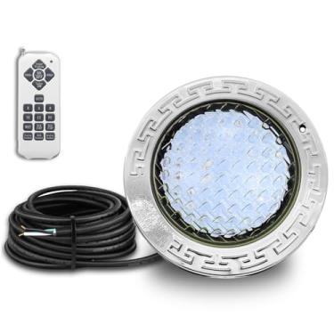 Imagem de PROPART Luz LED para piscina de 10 polegadas 120 V, 150 W RGBW com mudança de cor com controle remoto, luz interna à prova d'água IP68 para piscinas, cabo de 3 m