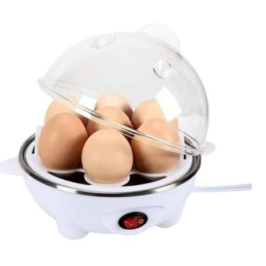 Imagem de Cozedor Elétrico de Ovos 110 V - Panela a Vapor para Cozimento Rápido e Saudável (Branco)