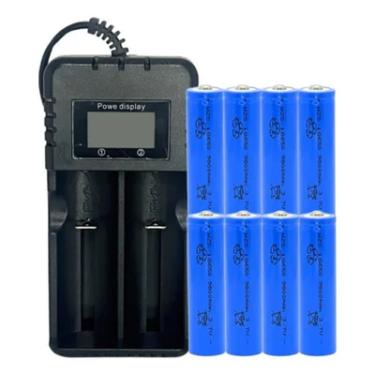 Imagem de Kit Carregador + 8 Bateria 9800mah 18650 4,2v Recarregável 1