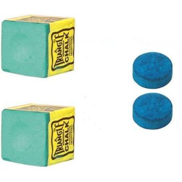 Imagem de 2 Giz Triangle Verde + 2 Sola Master Macia Original Sinuca - Tacolândi
