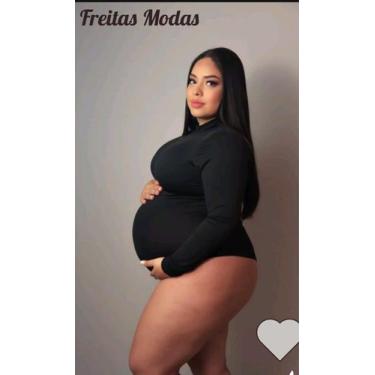 Imagem de Body Ensaio Gestante/Casual/tecido suplex - FREITAS MODAS, Preto, G