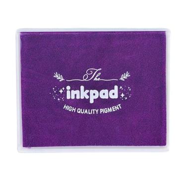 Imagem de GTLZLZ Bloco de tinta grande para carimbos de borracha, 12,7 cm x 10,16 cm almofada de carimbo de artesanato lavável para crianças, almofada de tinta de impressão digital para papel, scrapbooking