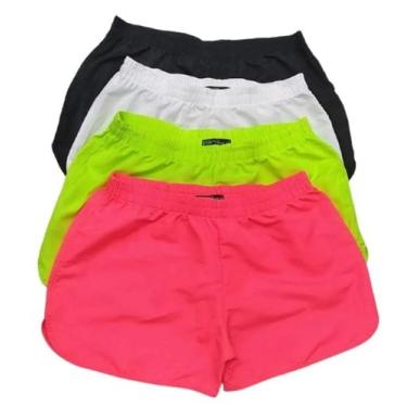 Imagem de shorts bermudinha tactel kit com 4unidades - FREITAS MODAS, Preto, Bra