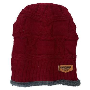 Imagem de Gorro Touca De Inverno Grosso Bem Quentinha Unissex - Bordo - Odell Ve