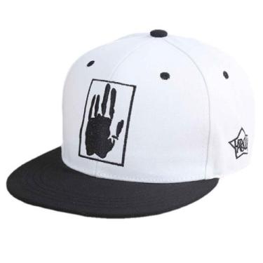 Imagem de Boné Masculino Snapback com Desenho Bordado de Aba Reta - Malissima, B