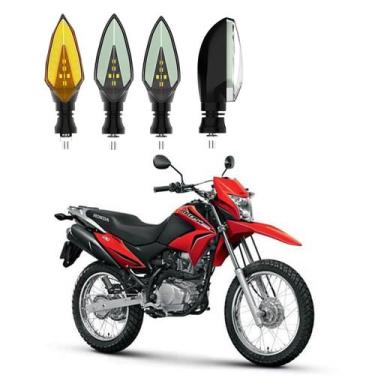 Imagem de KIT 4 Setas Sequenciais Pisca de Led Modelo P35 Para Moto Honda NXR 15