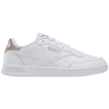 Imagem de Reebok Tênis feminino Court Advance, Branco/ouro rosa/calçado branco, 8.5