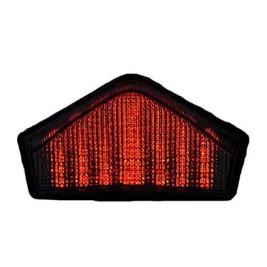Imagem de Topzone Lightings Luzes traseiras de LED de motocicleta com luz traseira de freio com indicadores de luz de seta integrados para Triumph 05-07 velocidade tripla 05-07 Sprint ST 07-10 Tiger