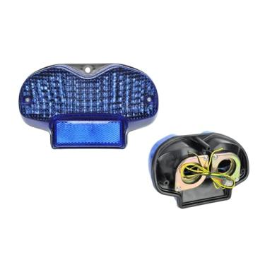 Imagem de TOPZONE Adequado para Suzuki 2000-2004 BANDIT GSF600 / GSF600S/ GSF 600SU/ GSF600Z/ GSF600ZU/ GSF600U; luz traseira de freio de LED com função de indicadores de seta integrada (azul)